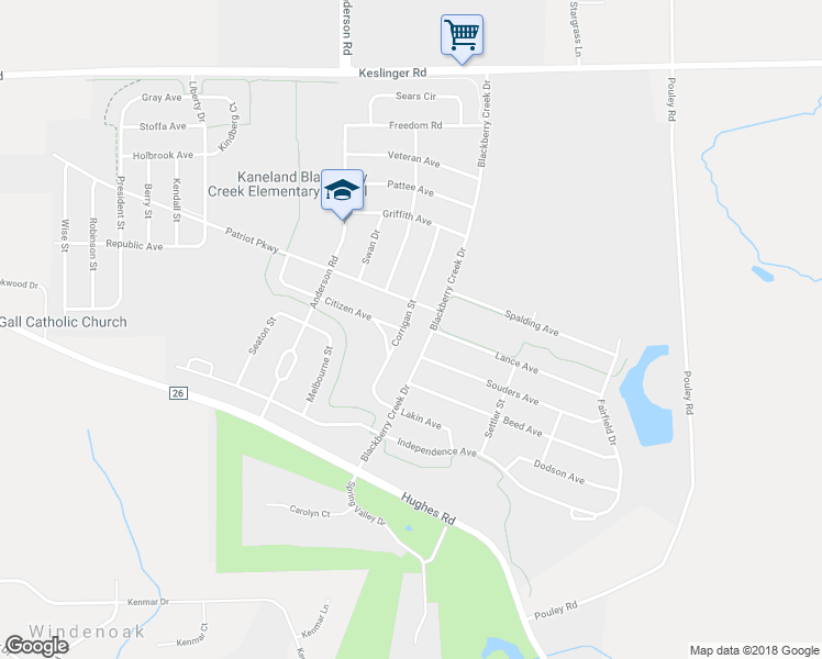 map of restaurants, bars, coffee shops, grocery stores, and more near 1301 Corrigan Street in Elburn
