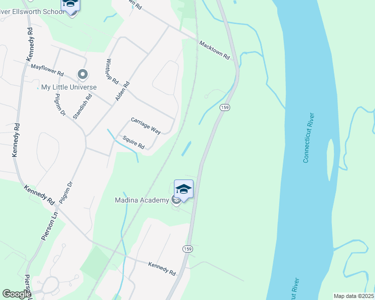 map of restaurants, bars, coffee shops, grocery stores, and more near 625 Palisado Avenue in Windsor