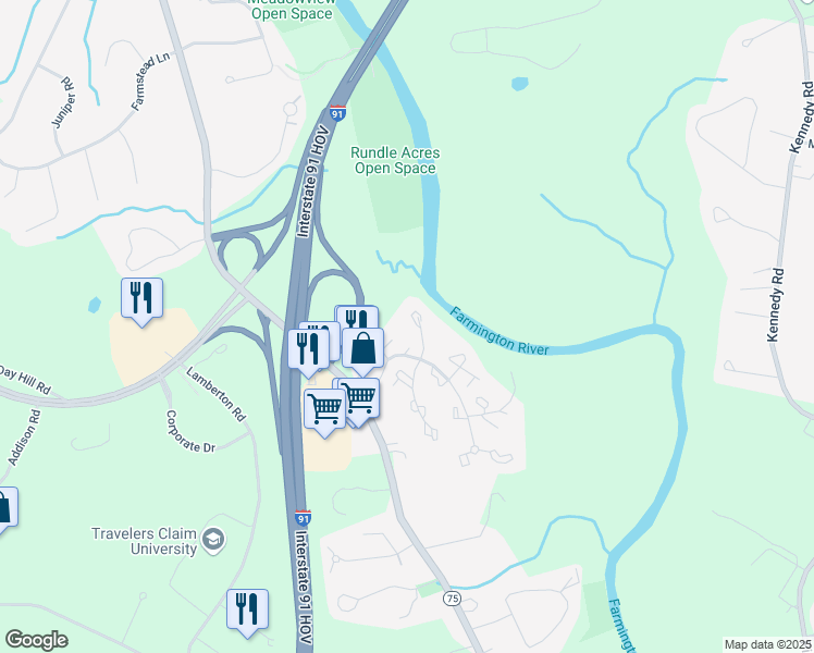 map of restaurants, bars, coffee shops, grocery stores, and more near 388 Phaeton Street in Windsor