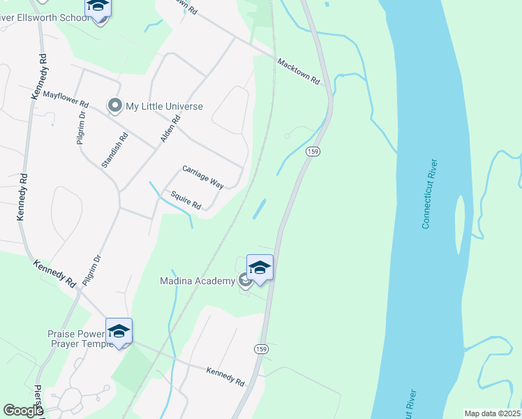 map of restaurants, bars, coffee shops, grocery stores, and more near 625 Palisado Avenue in Windsor