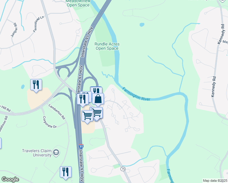 map of restaurants, bars, coffee shops, grocery stores, and more near 356 Phaeton Street in Windsor
