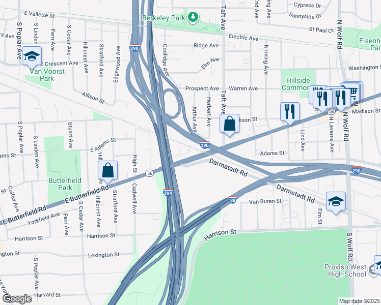 map of restaurants, bars, coffee shops, grocery stores, and more near in Berkeley
