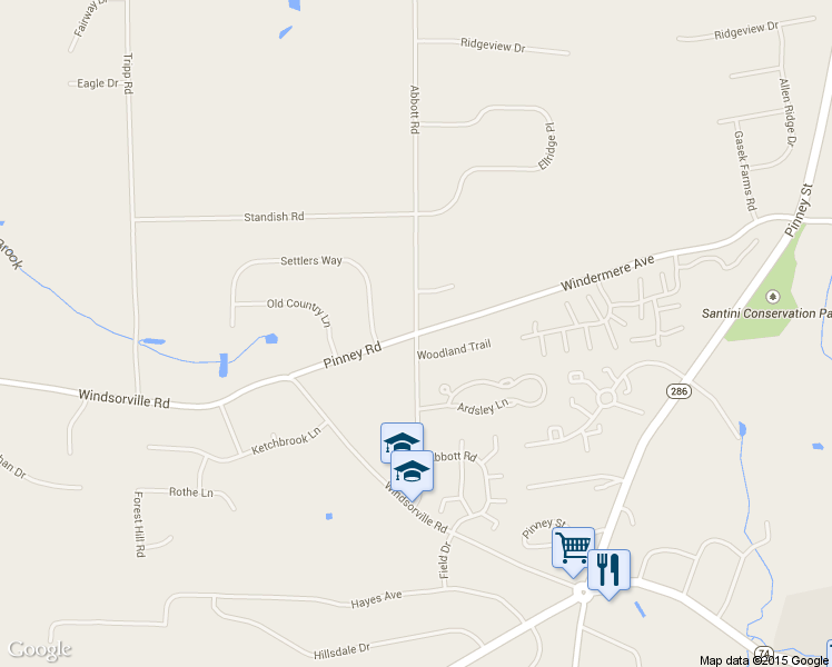 map of restaurants, bars, coffee shops, grocery stores, and more near 31 Abbott Rd in Ellington
