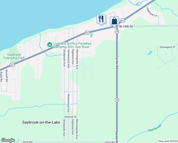 map of restaurants, bars, coffee shops, grocery stores, and more near in Ashtabula