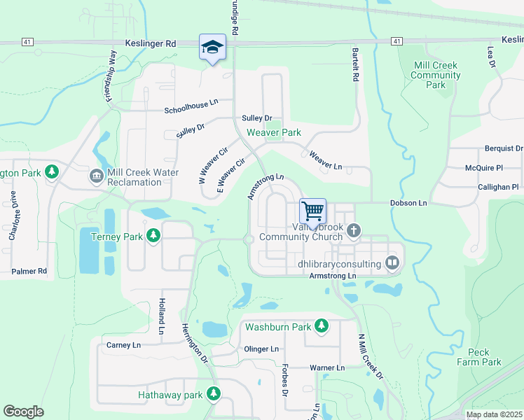 map of restaurants, bars, coffee shops, grocery stores, and more near N504 Baker Drive in Geneva