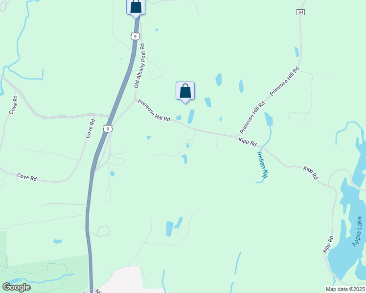 map of restaurants, bars, coffee shops, grocery stores, and more near 16 Cove View Lane in Rhinebeck
