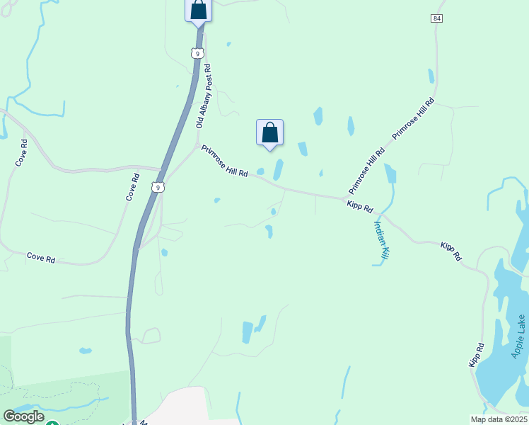 map of restaurants, bars, coffee shops, grocery stores, and more near 16 Cove View Lane in Rhinebeck