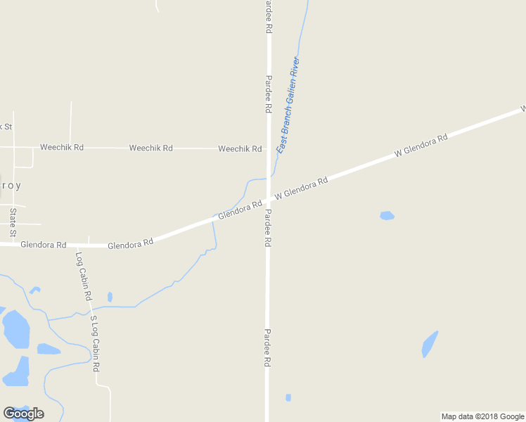 map of restaurants, bars, coffee shops, grocery stores, and more near 3316 Glendora Road in Three Oaks