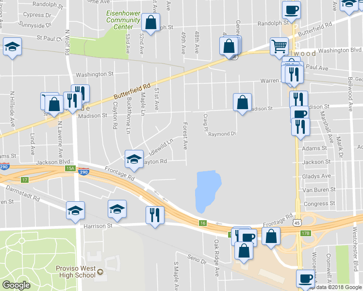 map of restaurants, bars, coffee shops, grocery stores, and more near 236 Forest Avenue in Hillside