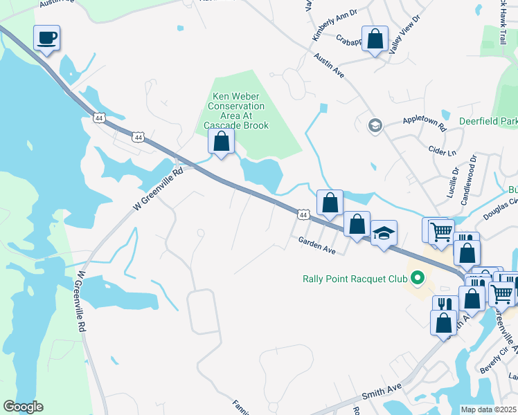 map of restaurants, bars, coffee shops, grocery stores, and more near 672 Putnam Pike in Smithfield