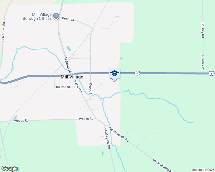 map of restaurants, bars, coffee shops, grocery stores, and more near 2757 East Center Street in Waterford