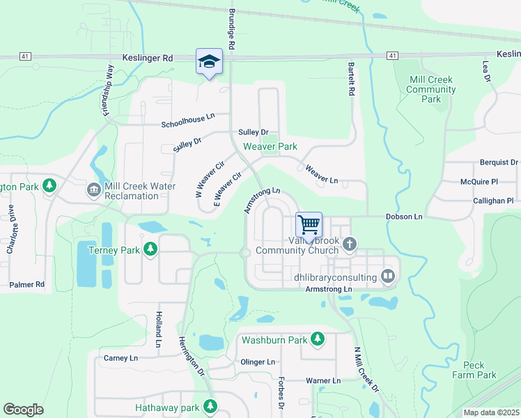 map of restaurants, bars, coffee shops, grocery stores, and more near N504 Baker Drive in Geneva