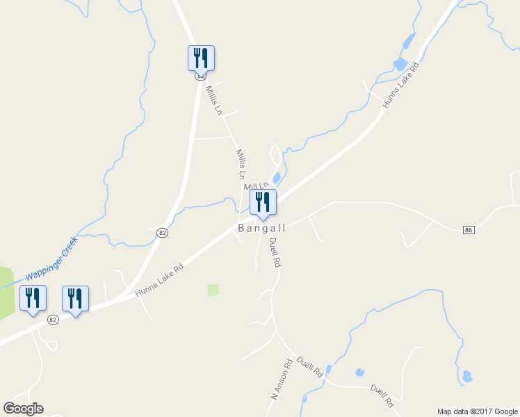 map of restaurants, bars, coffee shops, grocery stores, and more near in Bangall