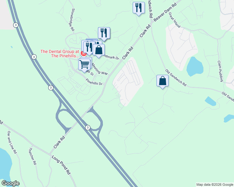 map of restaurants, bars, coffee shops, grocery stores, and more near 2 Hawthorne in Plymouth
