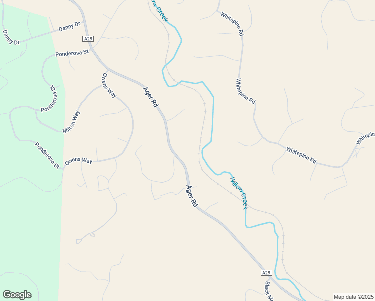 map of restaurants, bars, coffee shops, grocery stores, and more near 12320 Ager Road in Hornbrook