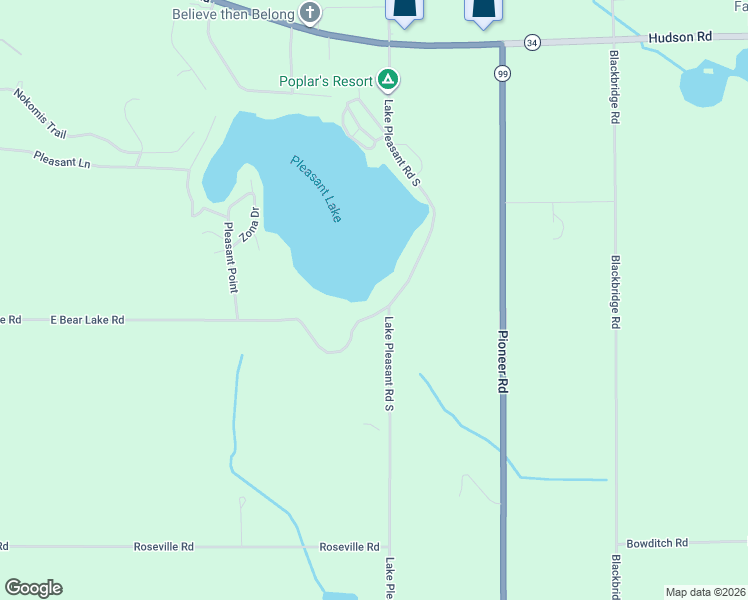 map of restaurants, bars, coffee shops, grocery stores, and more near 4462 East Bear Lake Road in Osseo