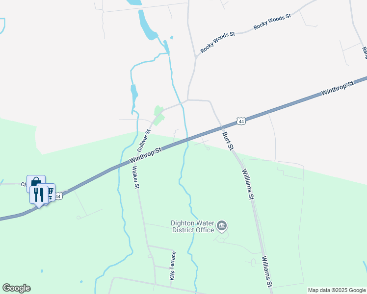 map of restaurants, bars, coffee shops, grocery stores, and more near 638 Winthrop Street in Taunton