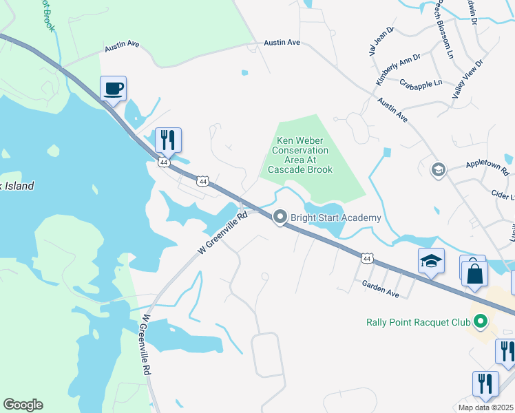 map of restaurants, bars, coffee shops, grocery stores, and more near in Smithfield