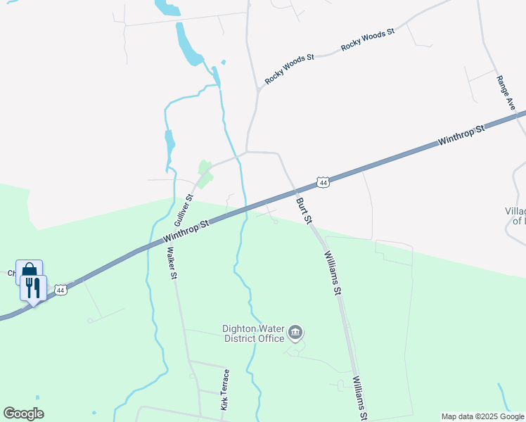 map of restaurants, bars, coffee shops, grocery stores, and more near 638 Winthrop Street in Taunton