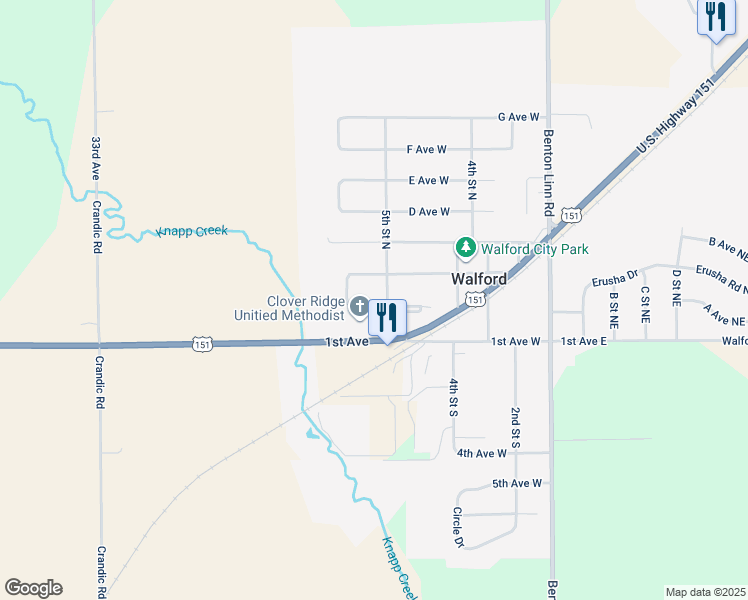 map of restaurants, bars, coffee shops, grocery stores, and more near in Walford