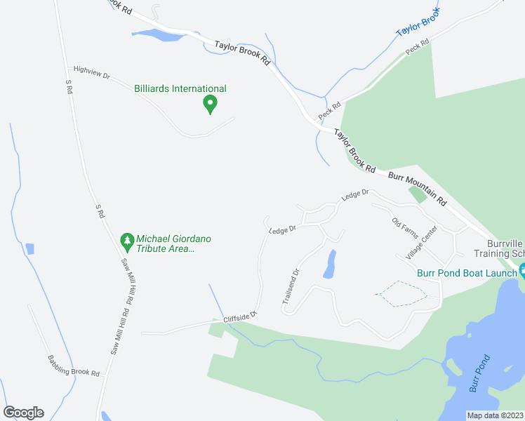 map of restaurants, bars, coffee shops, grocery stores, and more near 241 Ledge Drive in Torrington