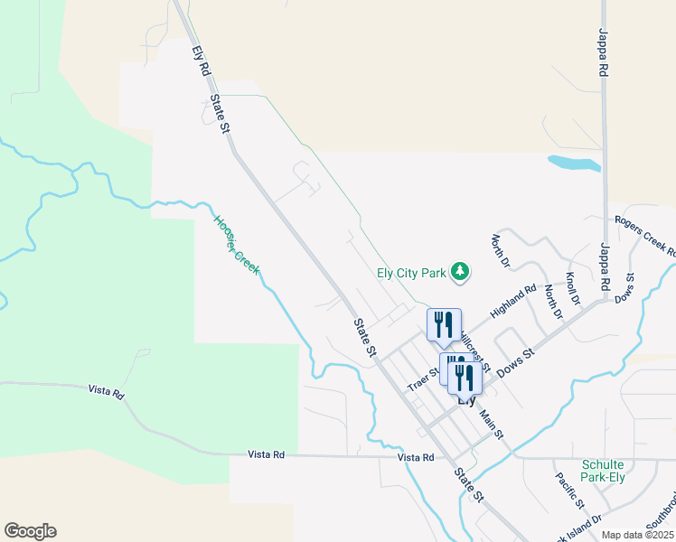 map of restaurants, bars, coffee shops, grocery stores, and more near 1910 State Street in Ely