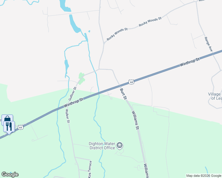 map of restaurants, bars, coffee shops, grocery stores, and more near 631 Winthrop Street in Taunton