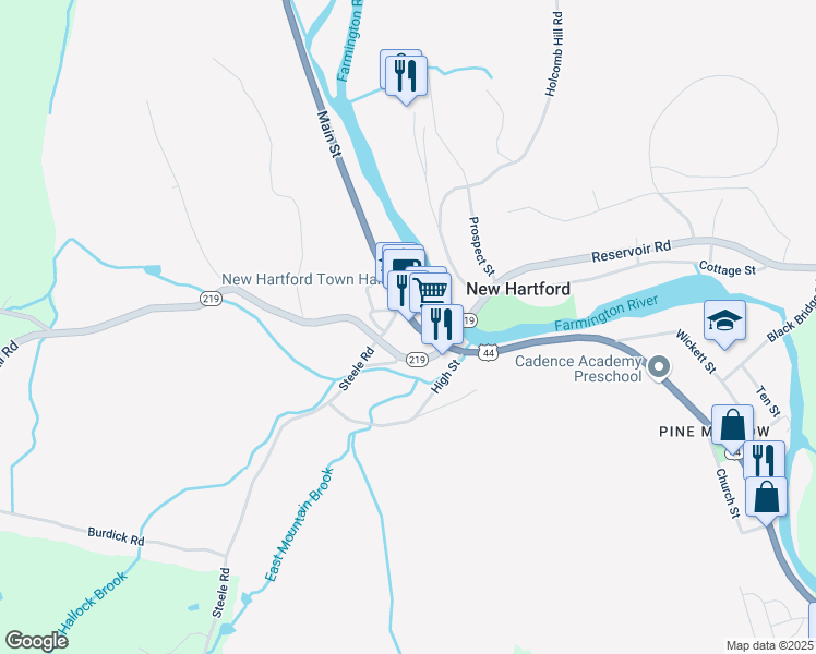 map of restaurants, bars, coffee shops, grocery stores, and more near in 