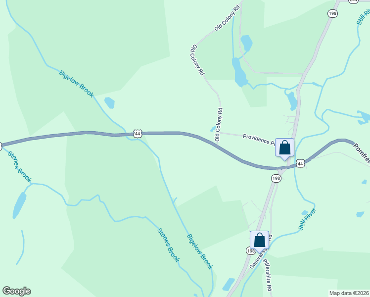 map of restaurants, bars, coffee shops, grocery stores, and more near 58 Hartford Turnpike in Eastford