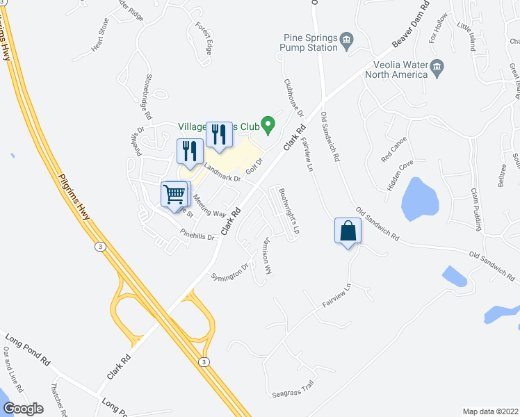 map of restaurants, bars, coffee shops, grocery stores, and more near 2 Chadwick Corner in Plymouth