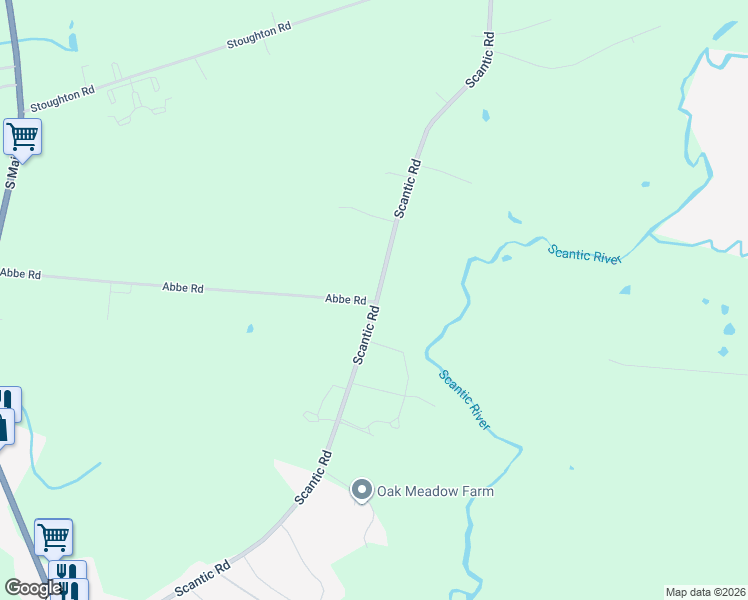 map of restaurants, bars, coffee shops, grocery stores, and more near 78 Abbe Road in East Windsor