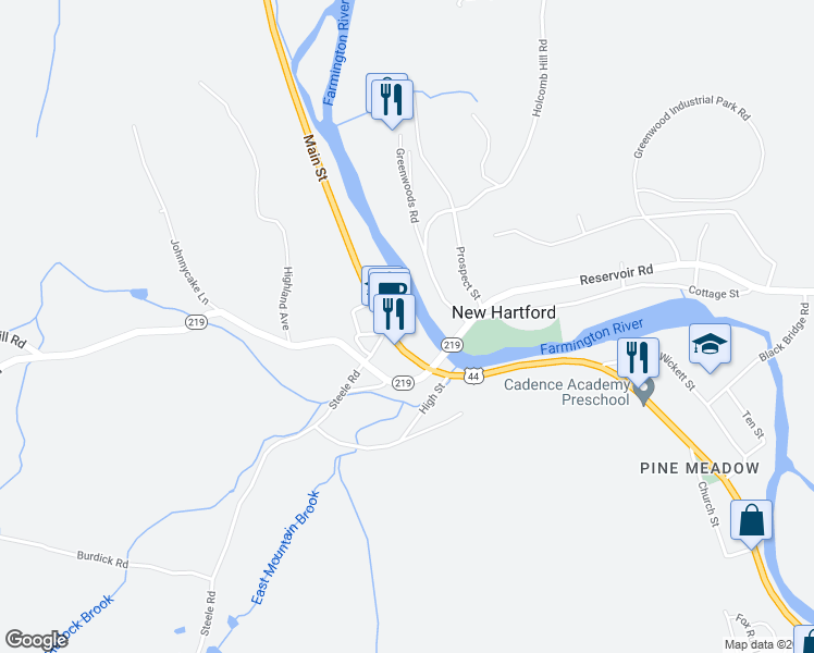map of restaurants, bars, coffee shops, grocery stores, and more near in 