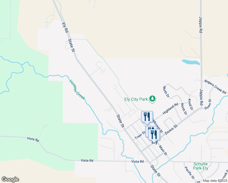 map of restaurants, bars, coffee shops, grocery stores, and more near 1910 State Street in Ely