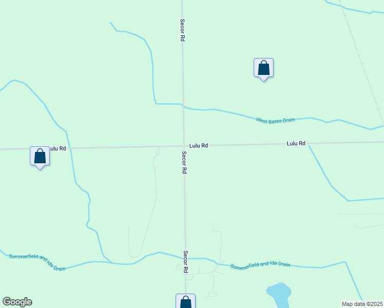 map of restaurants, bars, coffee shops, grocery stores, and more near 4885 Secor Road in Ida