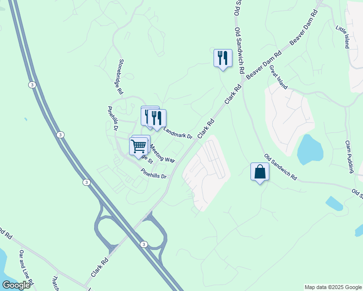 map of restaurants, bars, coffee shops, grocery stores, and more near 12 Portico Way in Plymouth