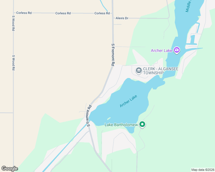 map of restaurants, bars, coffee shops, grocery stores, and more near 231 South Fremont Road in Coldwater