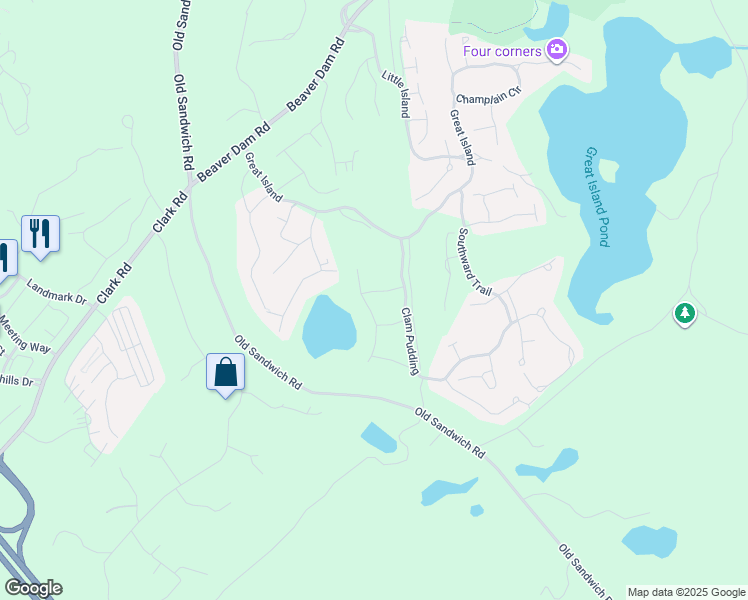 map of restaurants, bars, coffee shops, grocery stores, and more near 15 Red Leaf in Plymouth