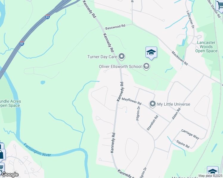 map of restaurants, bars, coffee shops, grocery stores, and more near 621 Kennedy Road in Windsor