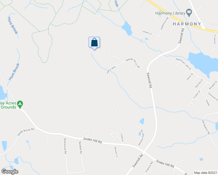 map of restaurants, bars, coffee shops, grocery stores, and more near 40 Harris Way in Glocester