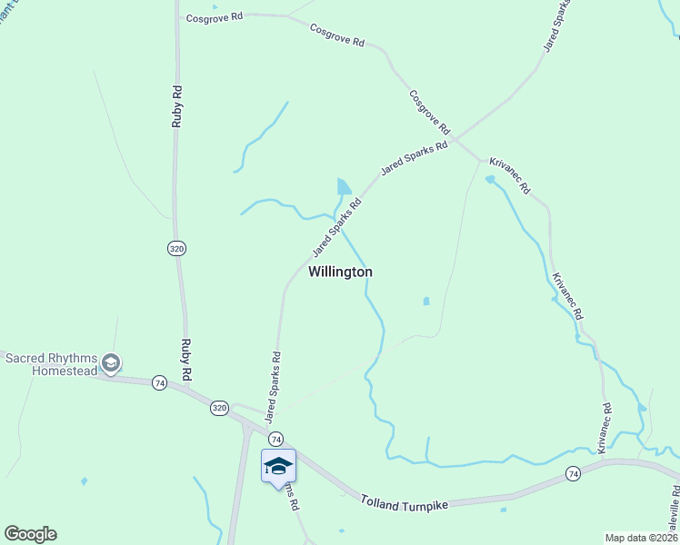 map of restaurants, bars, coffee shops, grocery stores, and more near in Willington
