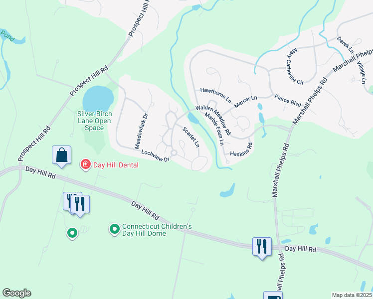 map of restaurants, bars, coffee shops, grocery stores, and more near 15 Rhodora Terrace in Windsor