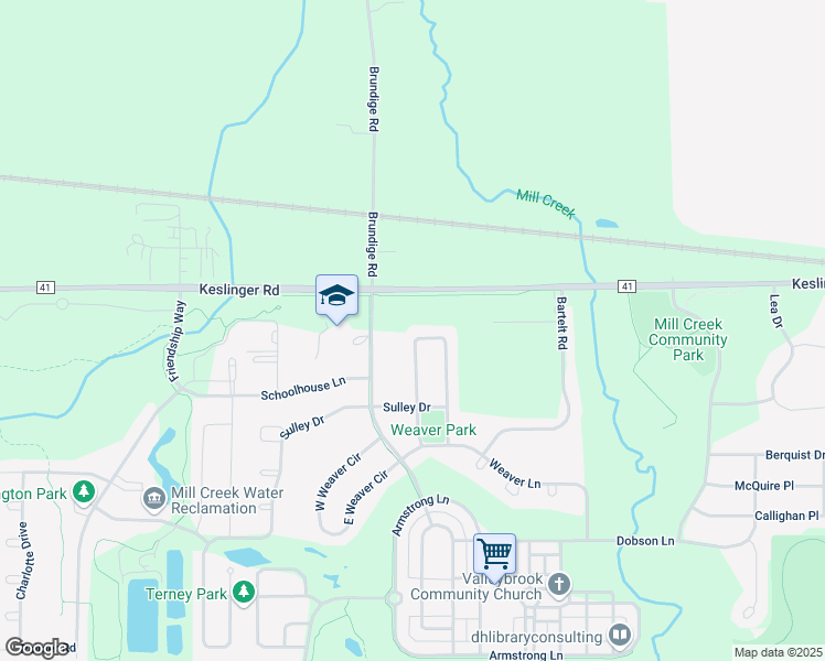 map of restaurants, bars, coffee shops, grocery stores, and more near 39W372 West Curtis Square in Geneva
