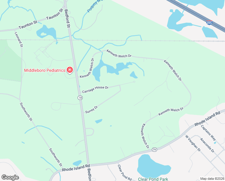 map of restaurants, bars, coffee shops, grocery stores, and more near 12 Carriage House Drive in Lakeville