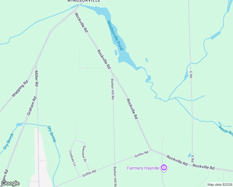 map of restaurants, bars, coffee shops, grocery stores, and more near 15 Barber Hill Road in East Windsor