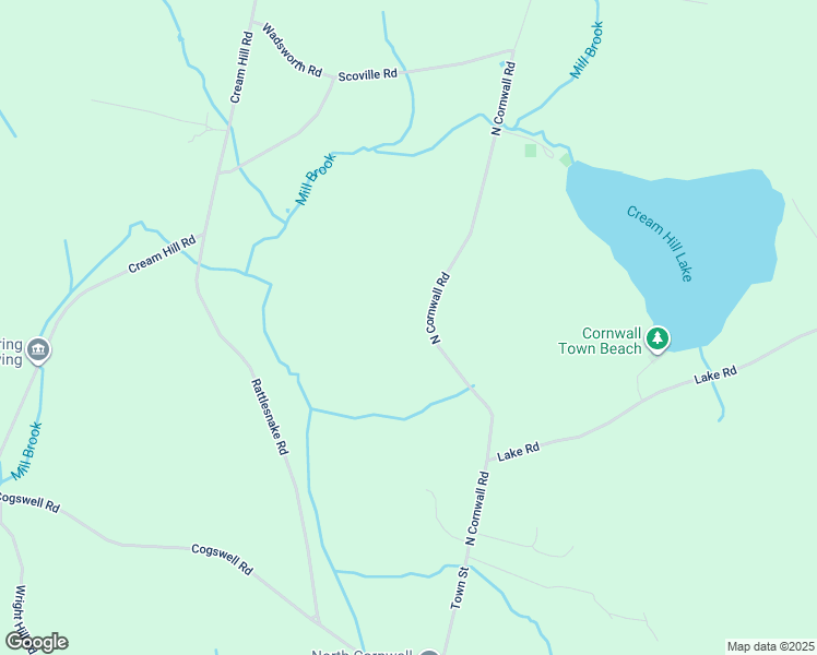 map of restaurants, bars, coffee shops, grocery stores, and more near 191 Town Street in Cornwall