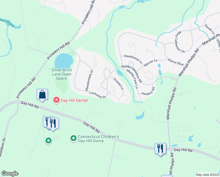 map of restaurants, bars, coffee shops, grocery stores, and more near 20 Rhodora Terrace in Windsor
