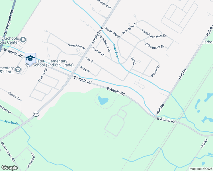 map of restaurants, bars, coffee shops, grocery stores, and more near 5386 East Albain Road in RAISINVL Township