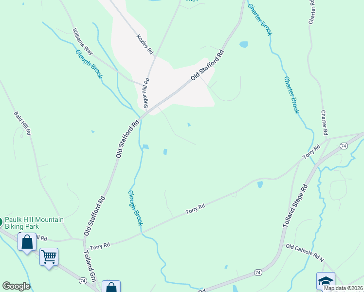 map of restaurants, bars, coffee shops, grocery stores, and more near 44 Sage Meadow Drive in Tolland