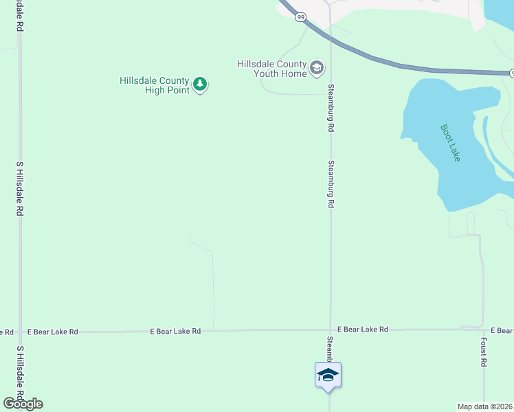 map of restaurants, bars, coffee shops, grocery stores, and more near 3052-3498 Steamburg Road in Hillsdale