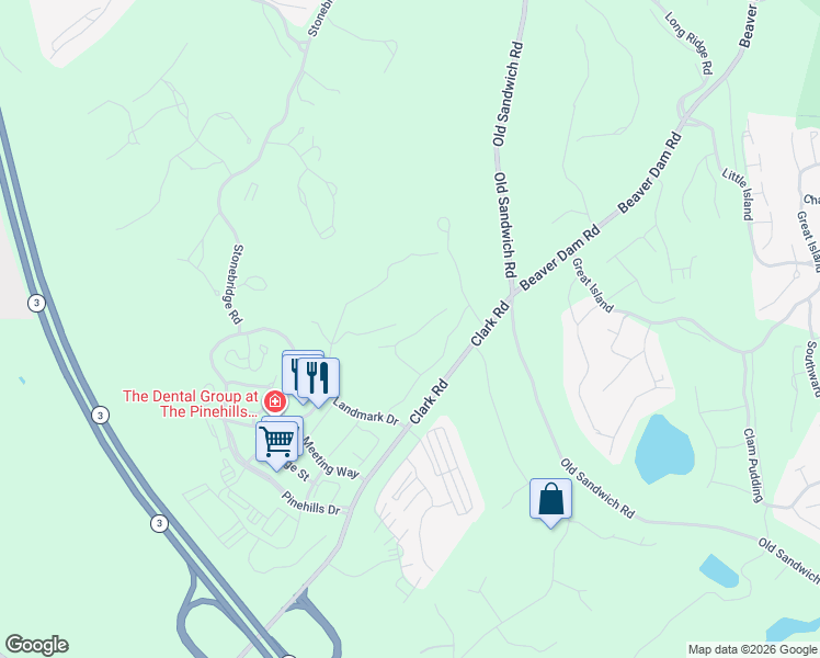 map of restaurants, bars, coffee shops, grocery stores, and more near 28 Briarwood in Plymouth